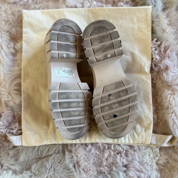 New York & Company Cream Platform Loafers with Gold Detail - Picture 6 of 6